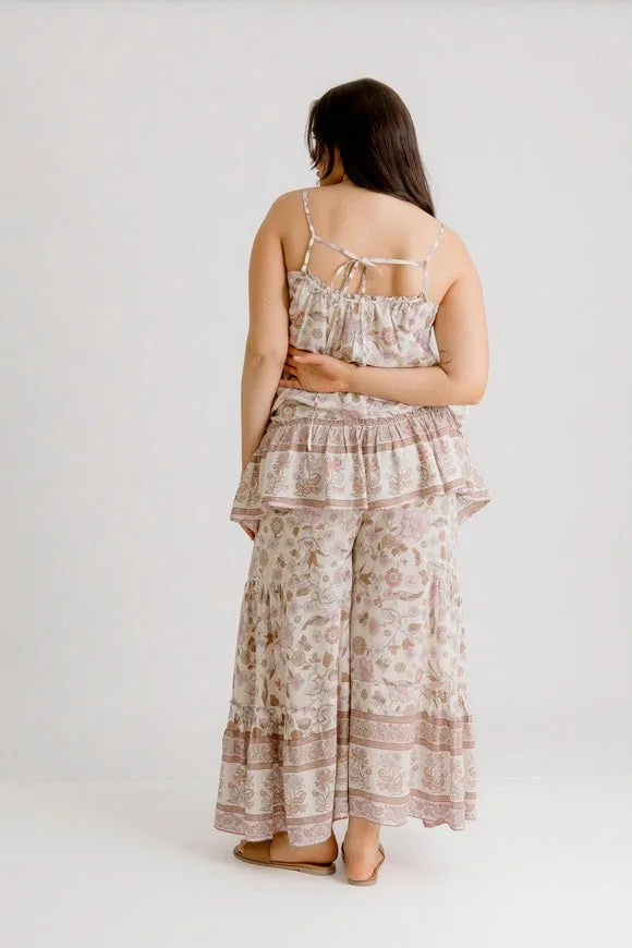 Clover Print Pant - Blush