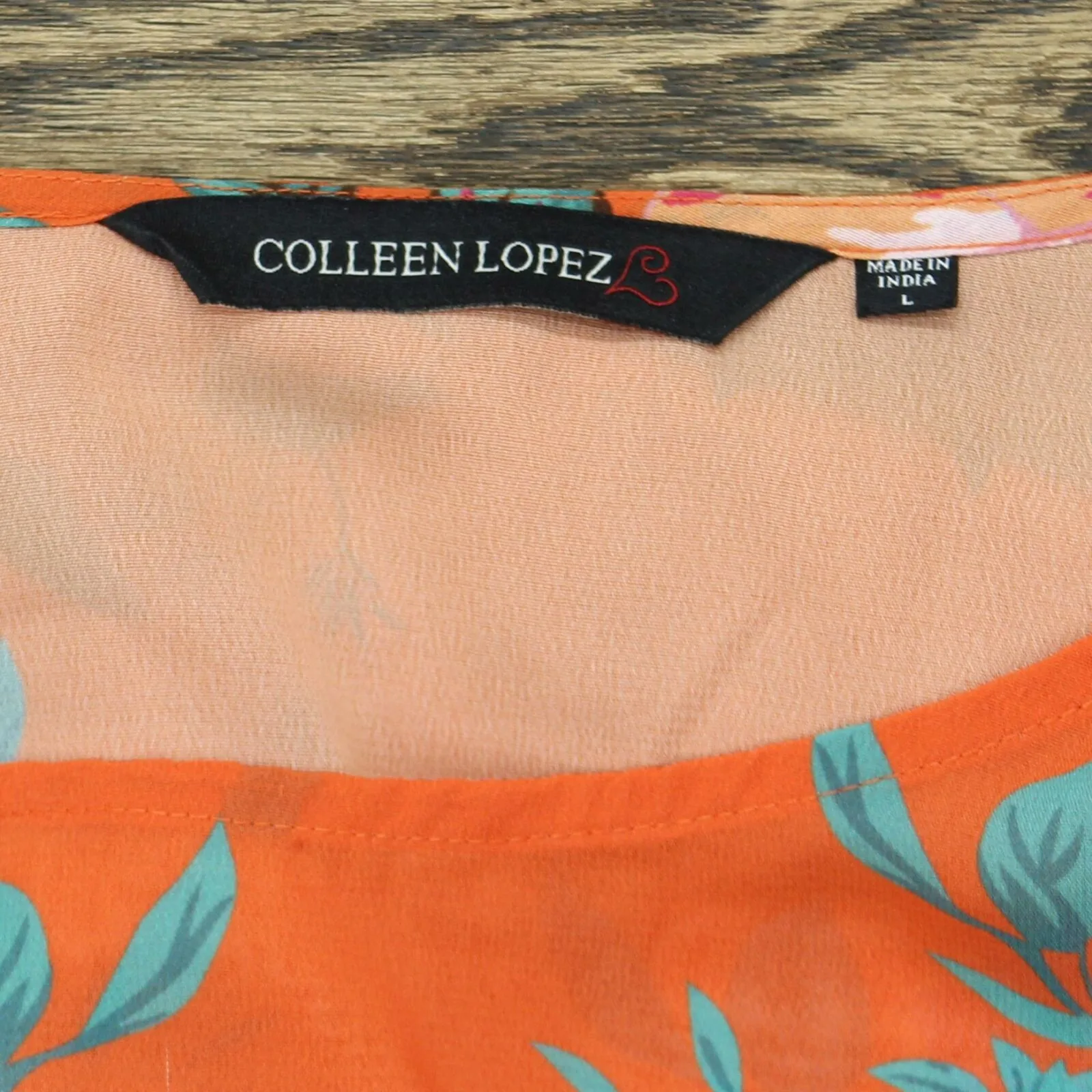 Colleen Lopez Women's Chiffon Poncho Top Orange Floral Large