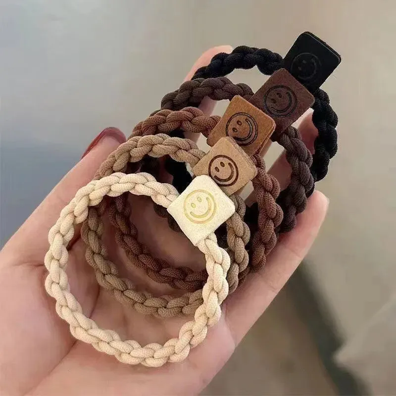 Colorful Elastic Hair Scrunchies with Heart Bead - Hair Accessories for Girls, Kids, and Women