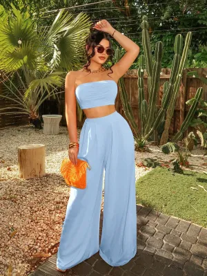 Conjunto Boho de Pantalones Anchos para Mujer