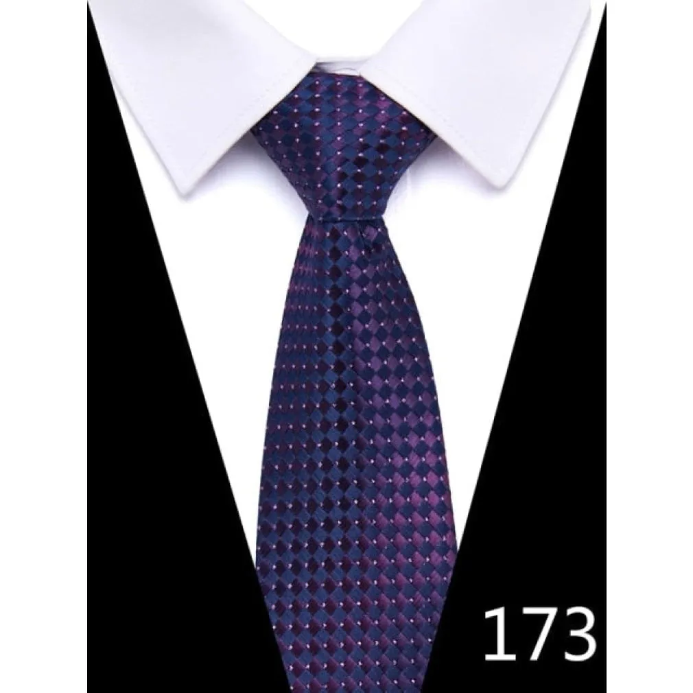 ContiNent 33 100% Silk tie 7.5 cm floral necktie high fashion plaid ties for men slim cotton cravat neckties