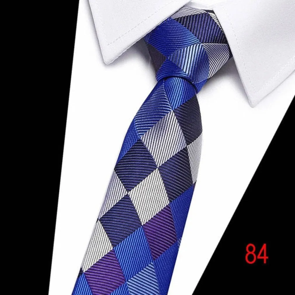 ContiNent 33 100% Silk tie 7.5 cm floral necktie high fashion plaid ties for men slim cotton cravat neckties