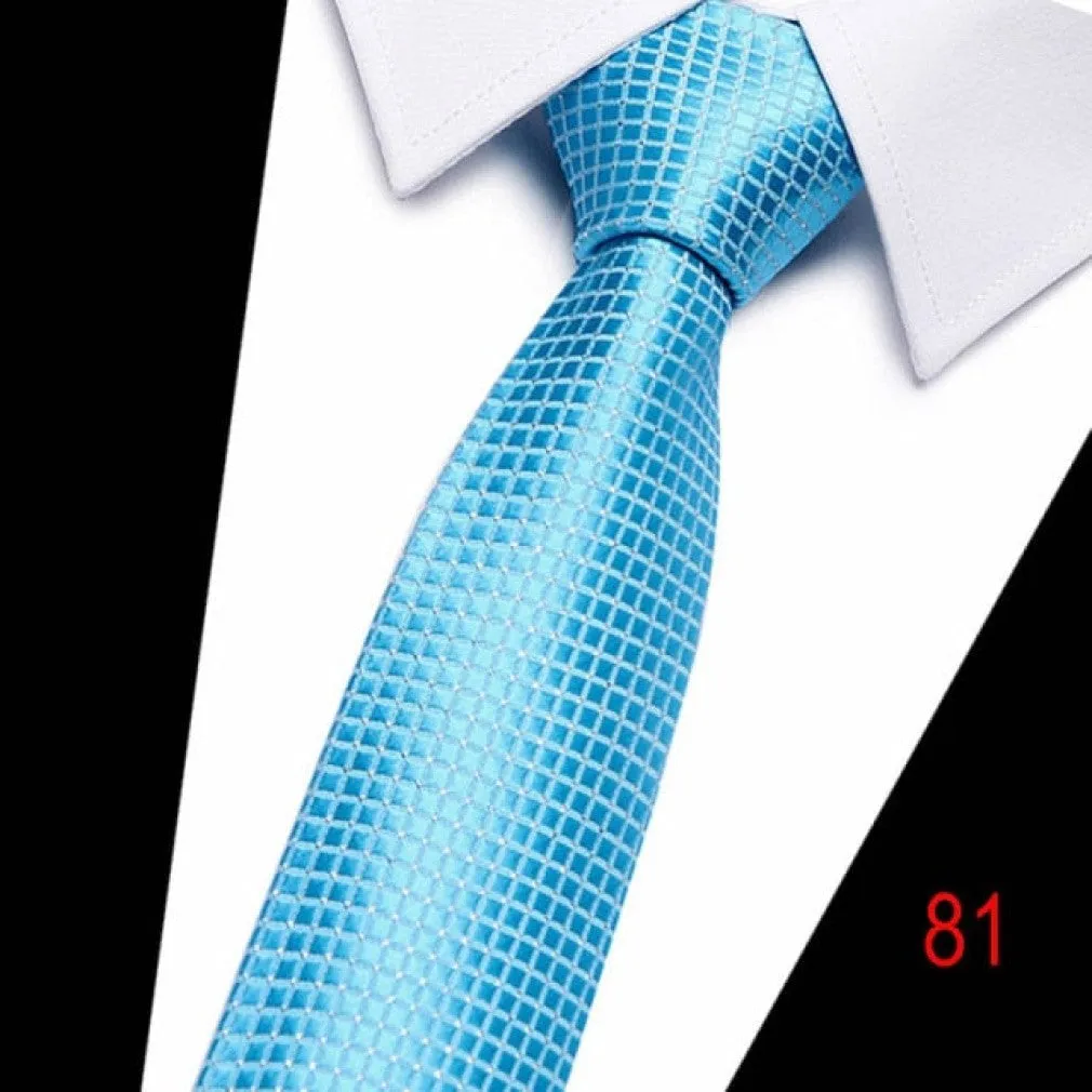 ContiNent 33 100% Silk tie 7.5 cm floral necktie high fashion plaid ties for men slim cotton cravat neckties