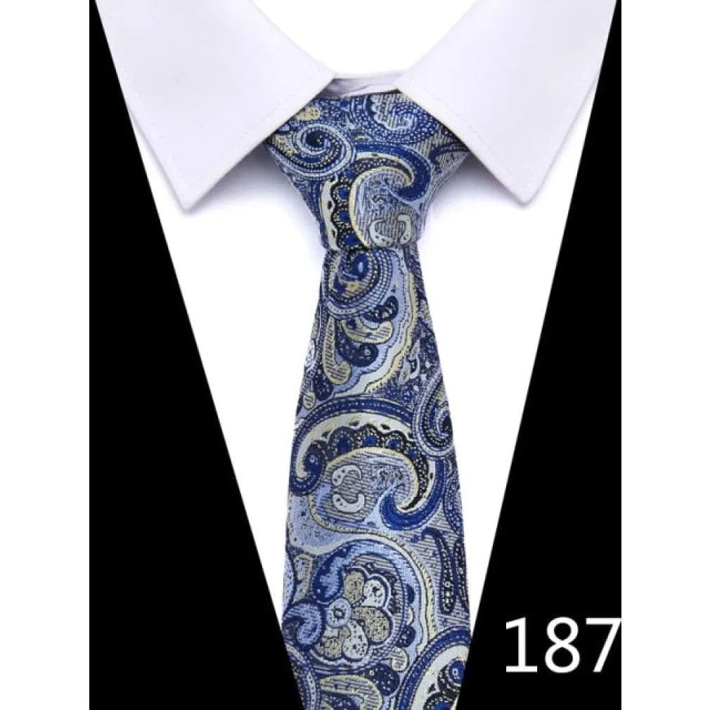 ContiNent 33 100% Silk tie 7.5 cm floral necktie high fashion plaid ties for men slim cotton cravat neckties