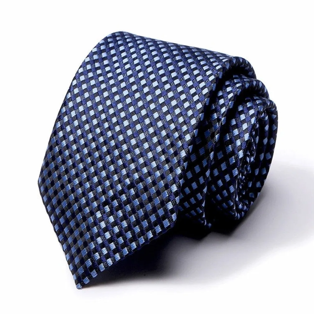 ContiNent 33 100% Silk tie 7.5 cm floral necktie high fashion plaid ties for men slim cotton cravat neckties