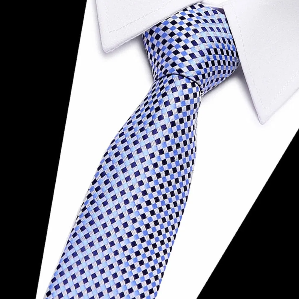 ContiNent 33 100% Silk tie 7.5 cm floral necktie high fashion plaid ties for men slim cotton cravat neckties