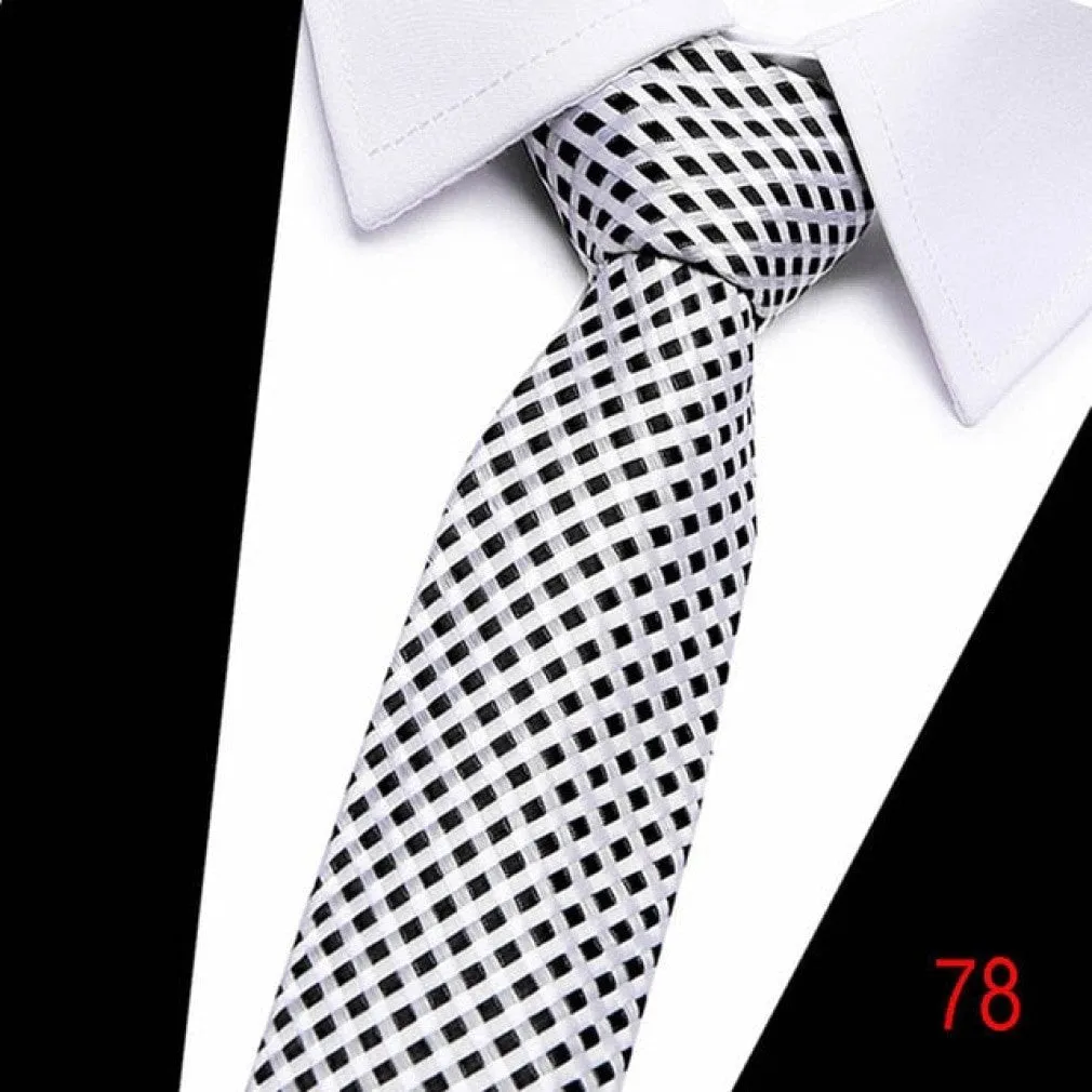 ContiNent 33 100% Silk tie 7.5 cm floral necktie high fashion plaid ties for men slim cotton cravat neckties