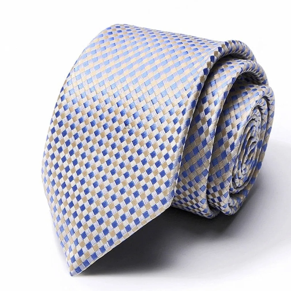 ContiNent 33 100% Silk tie 7.5 cm floral necktie high fashion plaid ties for men slim cotton cravat neckties