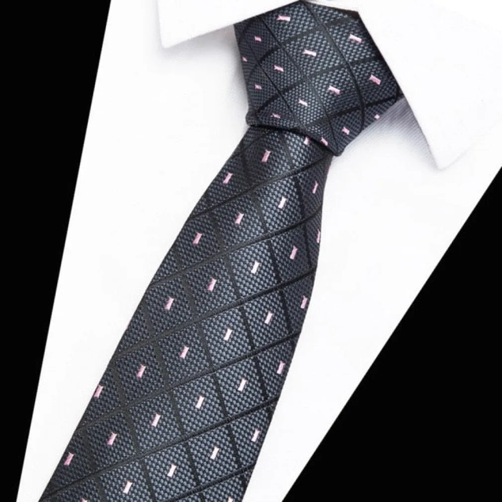 ContiNent 33 100% Silk tie 7.5 cm floral necktie high fashion plaid ties for men slim cotton cravat neckties