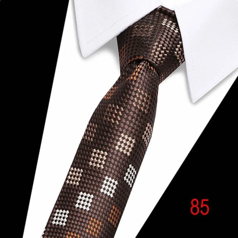 ContiNent 33 100% Silk tie 7.5 cm floral necktie high fashion plaid ties for men slim cotton cravat neckties