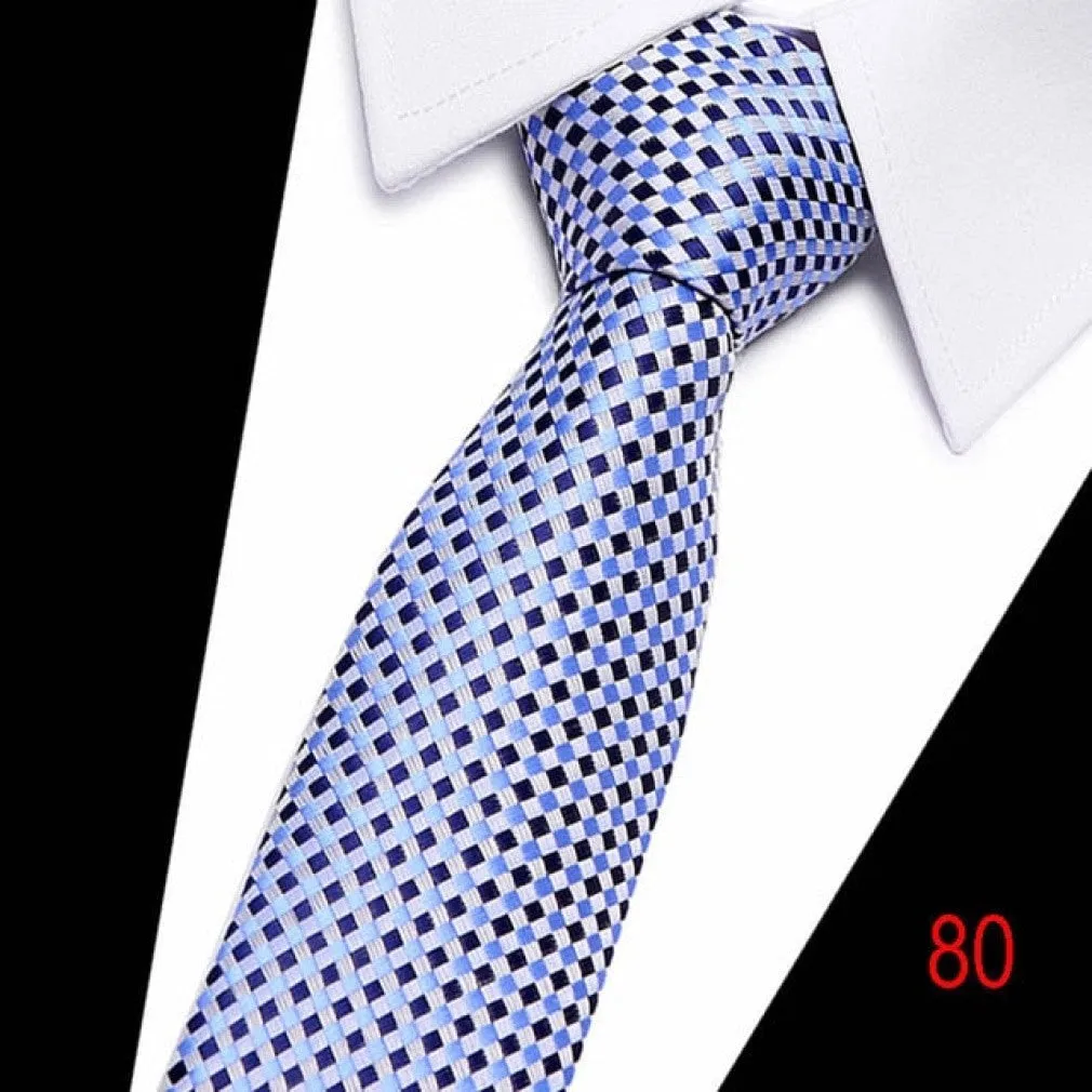 ContiNent 33 100% Silk tie 7.5 cm floral necktie high fashion plaid ties for men slim cotton cravat neckties