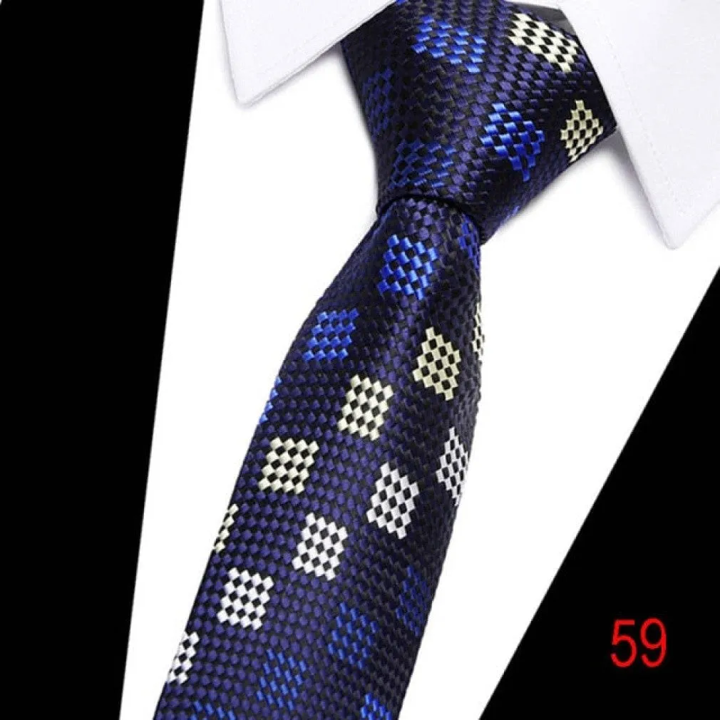 ContiNent 33 100% Silk tie 7.5 cm floral necktie high fashion plaid ties for men slim cotton cravat neckties