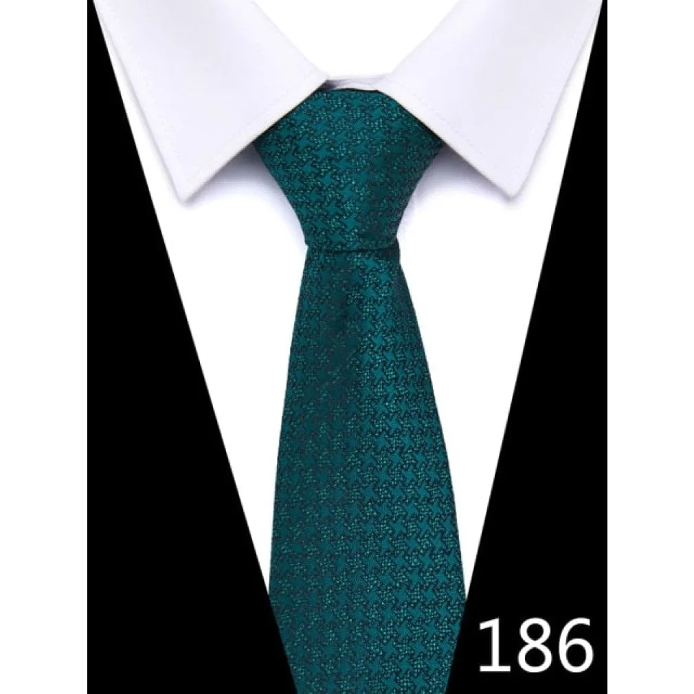 ContiNent 33 100% Silk tie 7.5 cm floral necktie high fashion plaid ties for men slim cotton cravat neckties