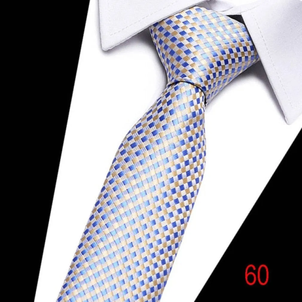 ContiNent 33 100% Silk tie 7.5 cm floral necktie high fashion plaid ties for men slim cotton cravat neckties