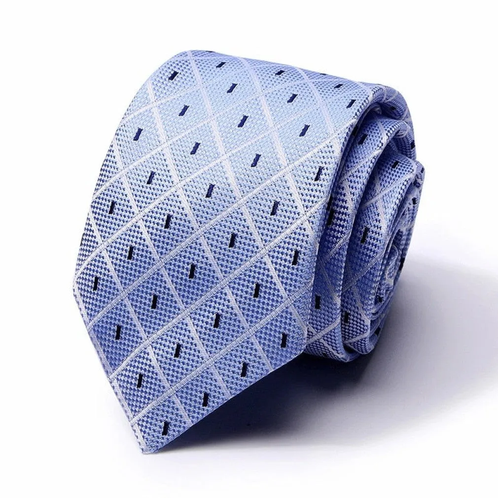 ContiNent 33 100% Silk tie 7.5 cm floral necktie high fashion plaid ties for men slim cotton cravat neckties