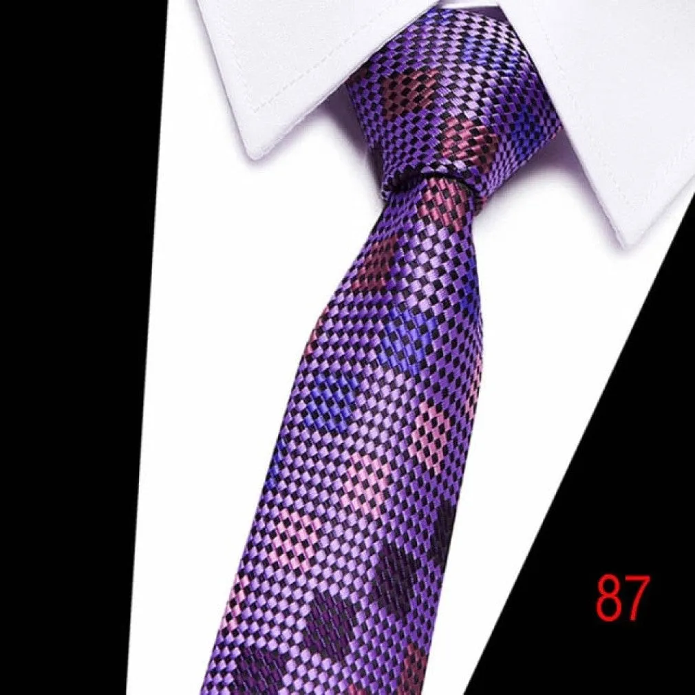 ContiNent 33 100% Silk tie 7.5 cm floral necktie high fashion plaid ties for men slim cotton cravat neckties