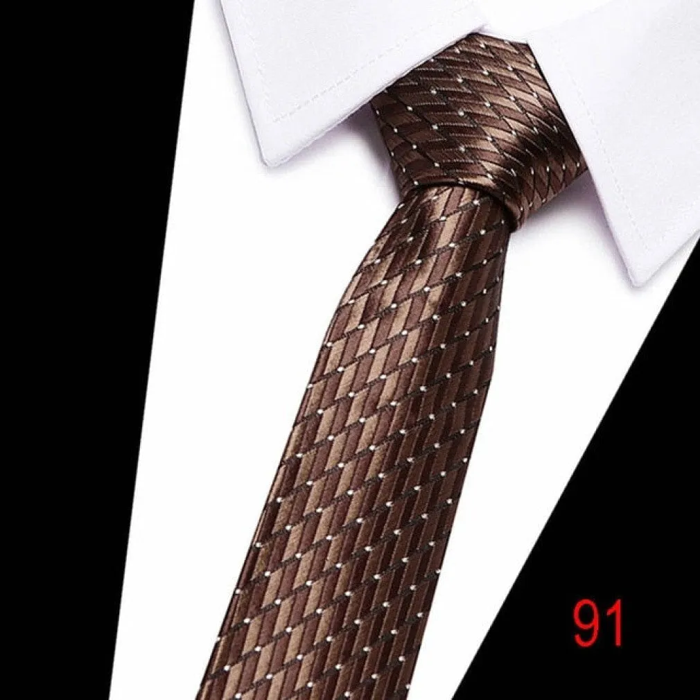 ContiNent 33 100% Silk tie 7.5 cm floral necktie high fashion plaid ties for men slim cotton cravat neckties