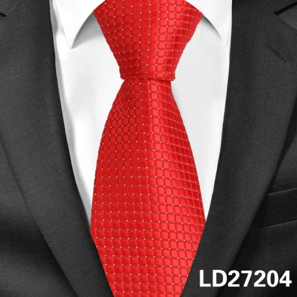 ContiNent 33 Classic Plaid Neck Ties for Men Casual Suits Tie Gravatas Stripe Blue Mens Neckties For Business Wedding 8cm Width Men Ties