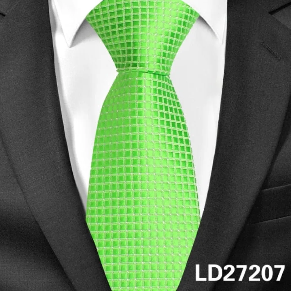 ContiNent 33 Classic Plaid Neck Ties for Men Casual Suits Tie Gravatas Stripe Blue Mens Neckties For Business Wedding 8cm Width Men Ties