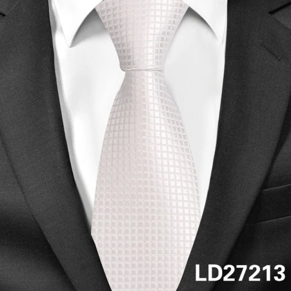 ContiNent 33 Classic Plaid Neck Ties for Men Casual Suits Tie Gravatas Stripe Blue Mens Neckties For Business Wedding 8cm Width Men Ties