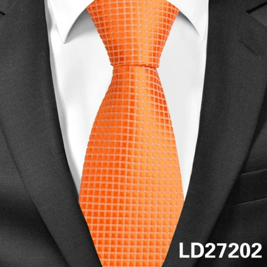 ContiNent 33 Classic Plaid Neck Ties for Men Casual Suits Tie Gravatas Stripe Blue Mens Neckties For Business Wedding 8cm Width Men Ties