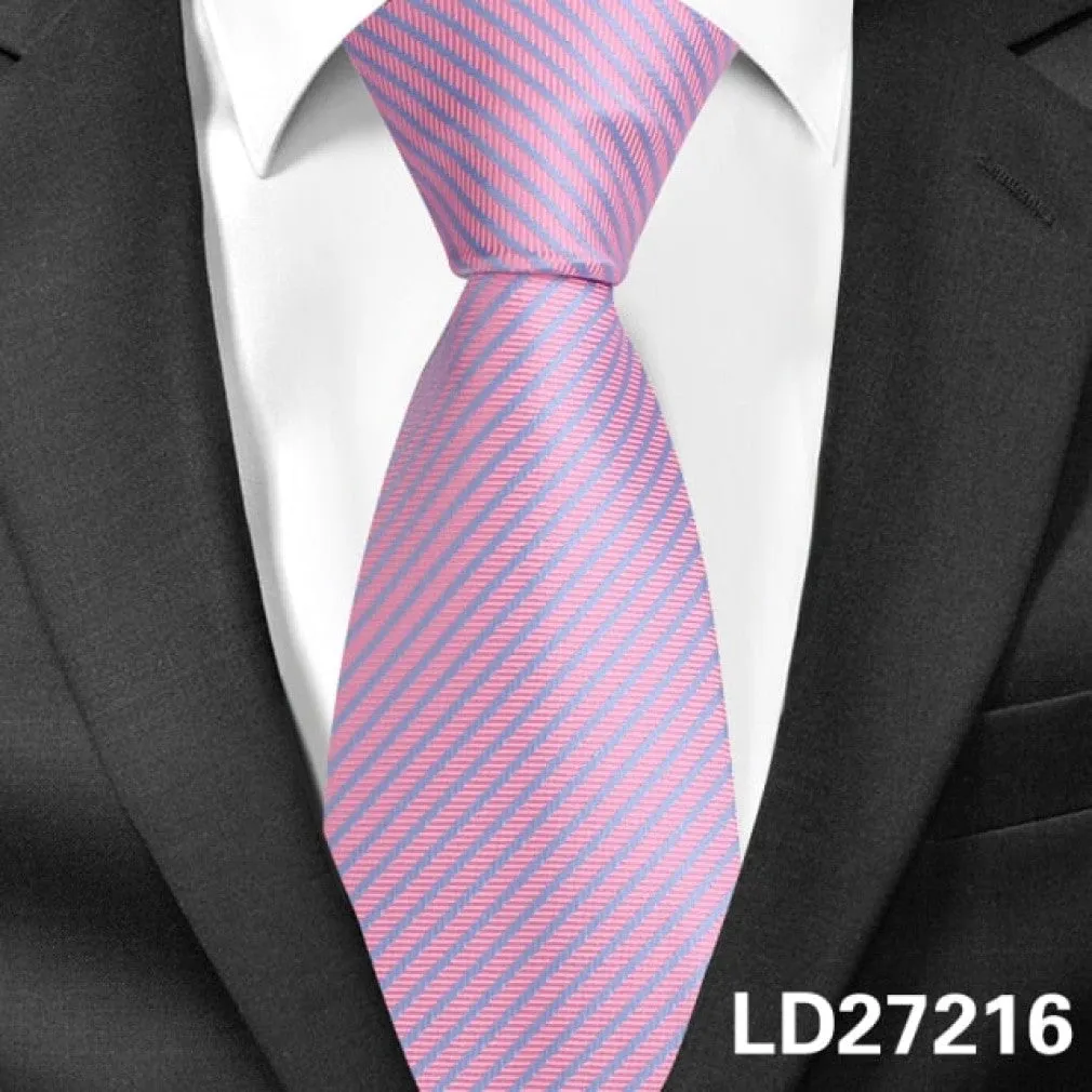 ContiNent 33 Classic Plaid Neck Ties for Men Casual Suits Tie Gravatas Stripe Blue Mens Neckties For Business Wedding 8cm Width Men Ties