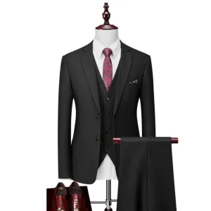 ContiNent 33 ( Jacket   Vest   Pants ) Boutique Fashion Lattice Formal Business Men's Suit Groom Wedding Dress Show Party Show Prom Male Suit