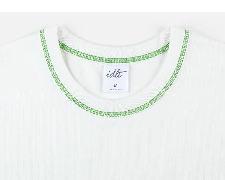 Contrast Line Pocket T-shirt