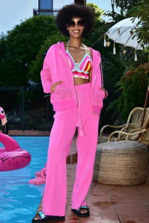 Coop - Mesh Air Track Pants Hot Pink