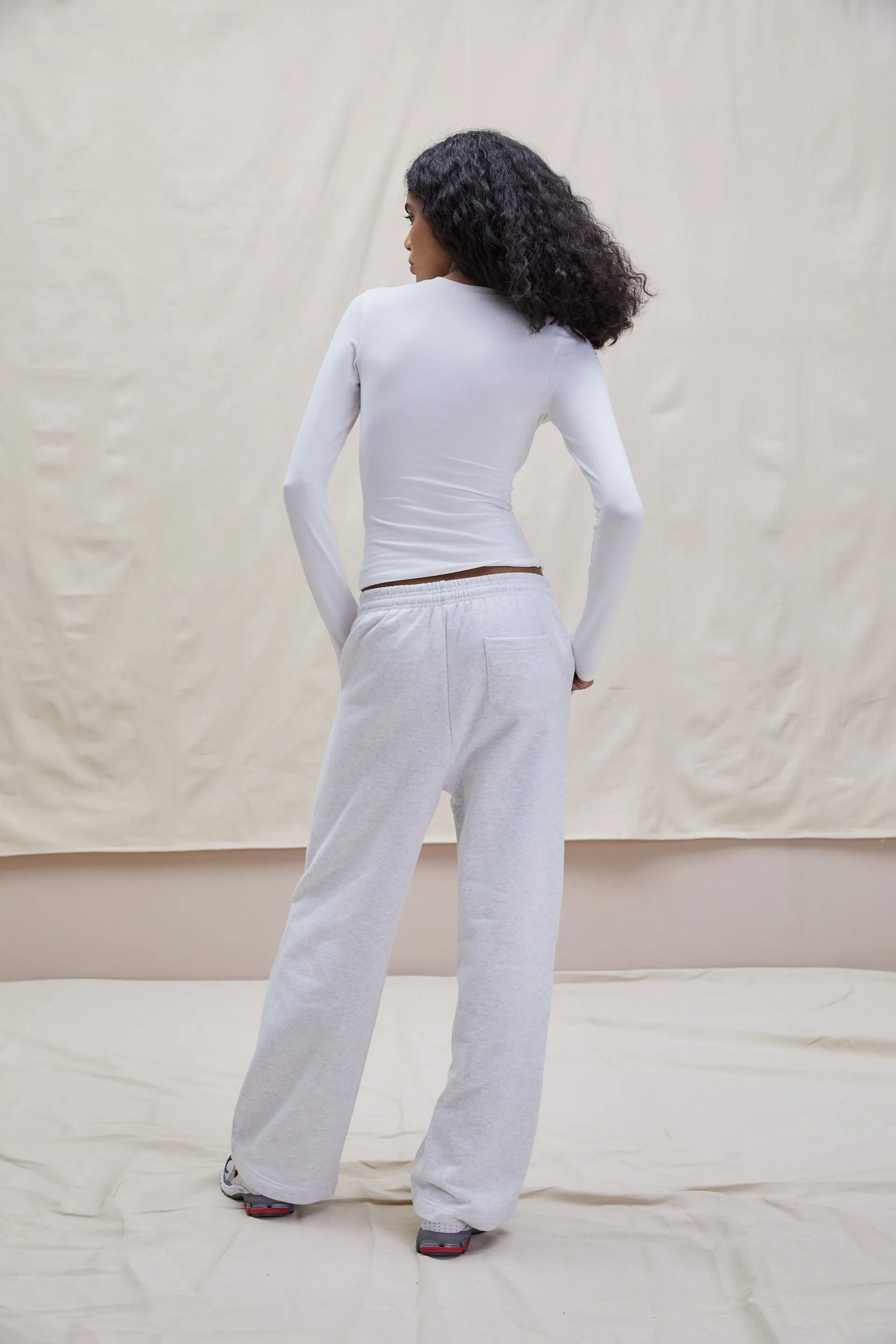 Cotton Long Sleeve Top - White