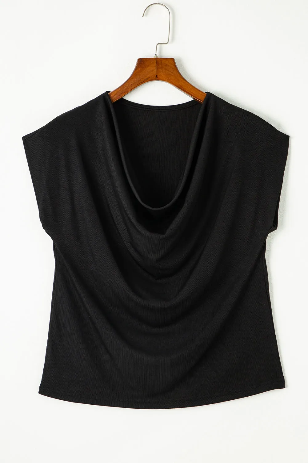 Cowl Neck Bat Sleeve T Shirt
