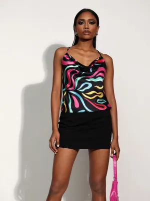 Cowl Neck Crop Top