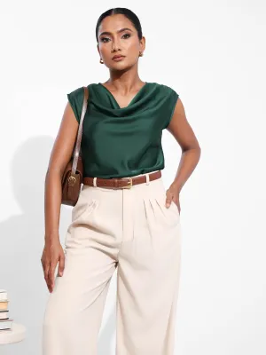Cowl Neck Satin Top