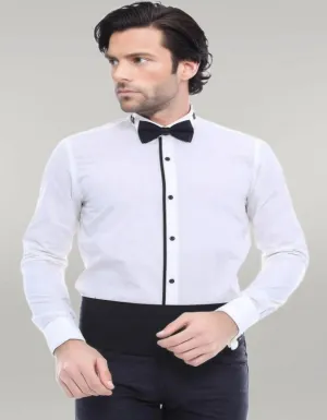 Cream Tuxedo Shirt