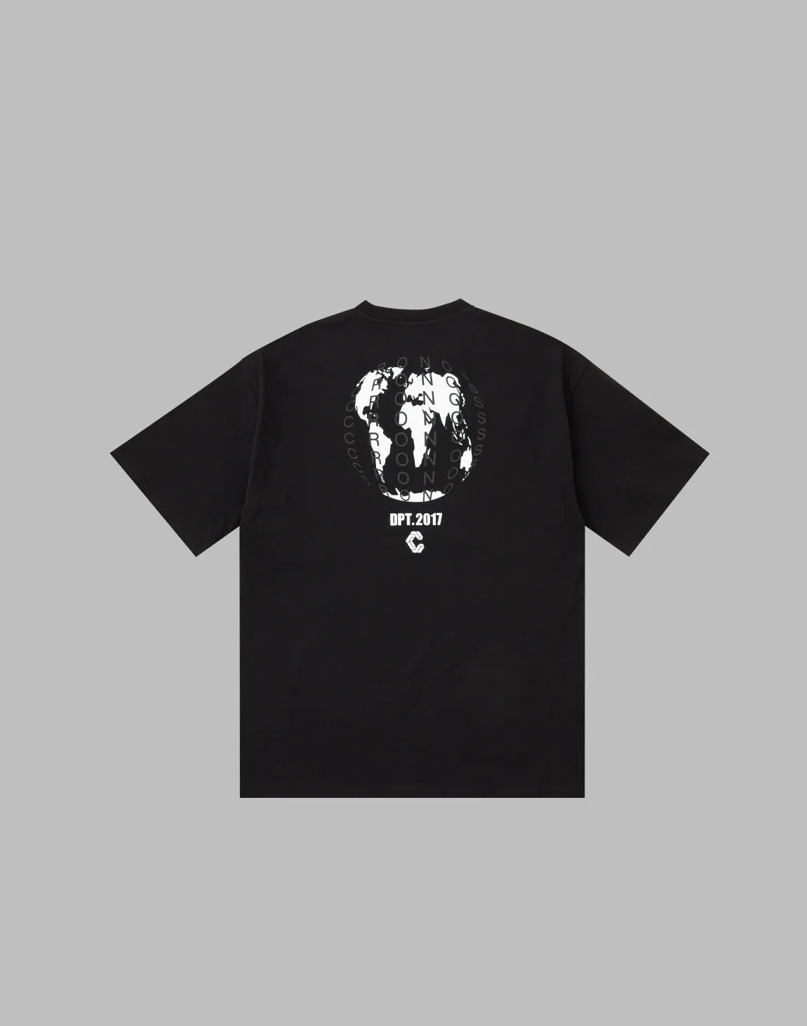 CRONOS WORLD GRAPHIC OVERSIZE T-SHIRTS【BLACK×WHITE】