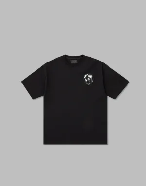 CRONOS WORLD GRAPHIC OVERSIZE T-SHIRTS【BLACK×WHITE】