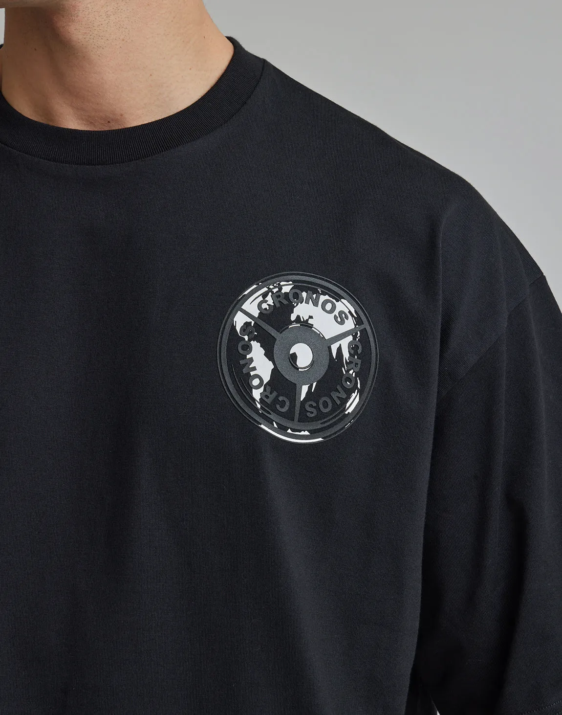 CRONOS WORLD GRAPHIC OVERSIZE T-SHIRTS【BLACK×WHITE】