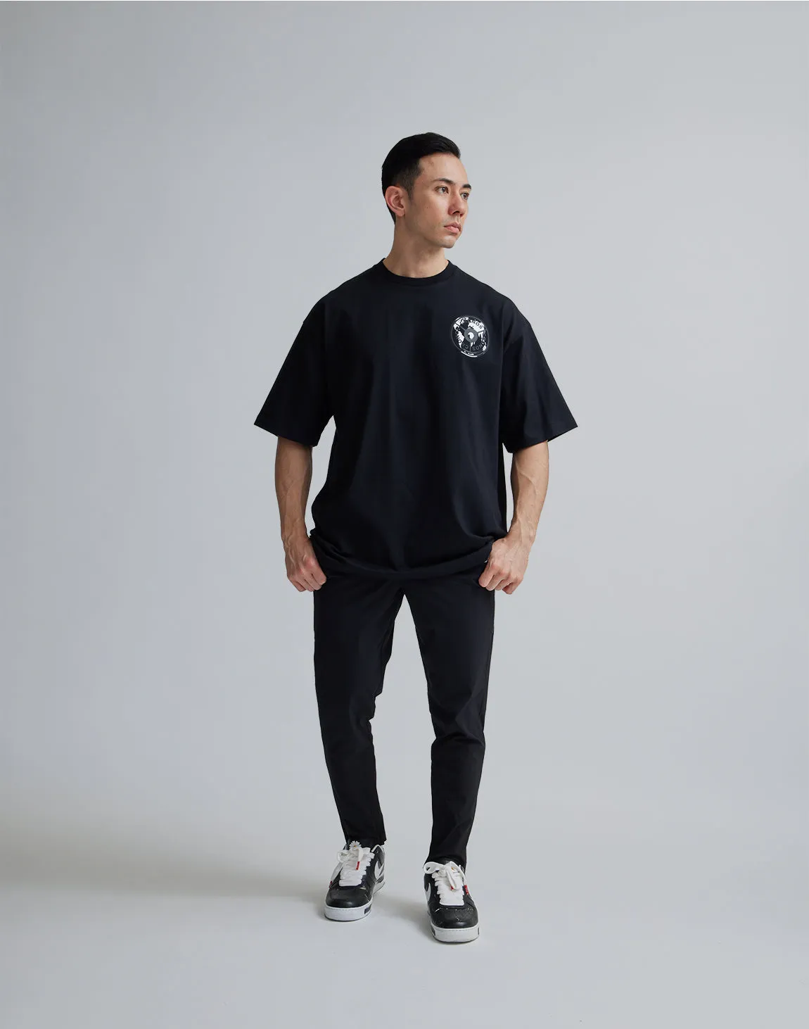 CRONOS WORLD GRAPHIC OVERSIZE T-SHIRTS【BLACK×WHITE】