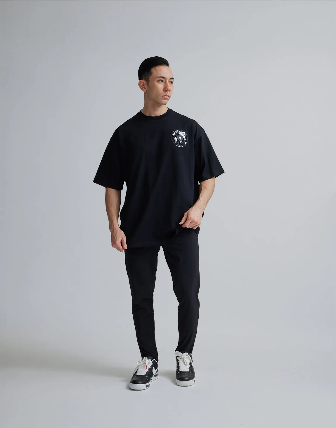 CRONOS WORLD GRAPHIC OVERSIZE T-SHIRTS【BLACK×WHITE】