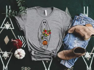 Cute Floral Ghost | Fall Shirt | Unisex Crew