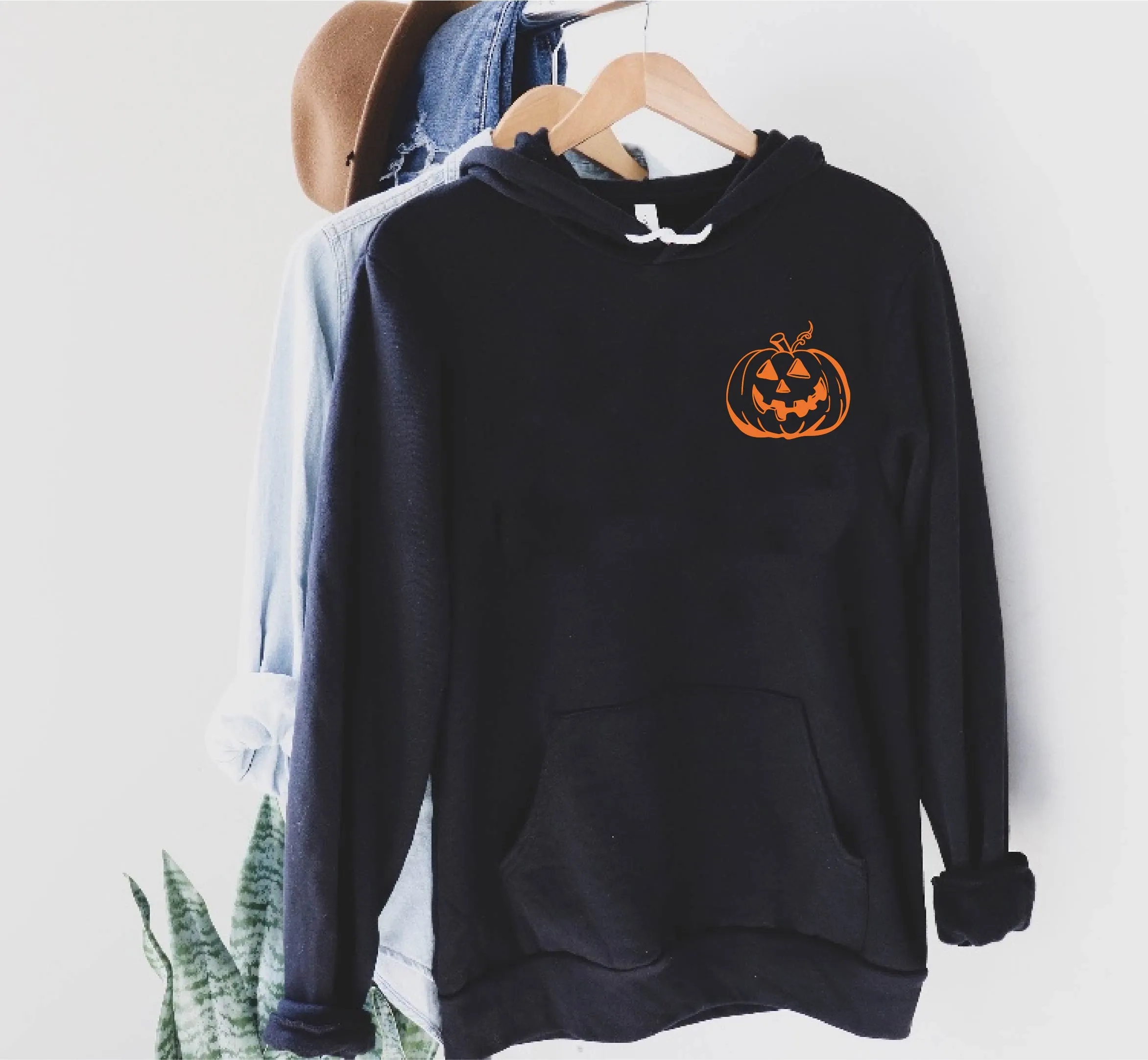 Cute Jac-o'-lantern Hoodie | Halloween Hoodie | Soft Unisex Fleece Hoodie