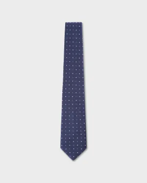 Dark Blue Square Pattern Tie