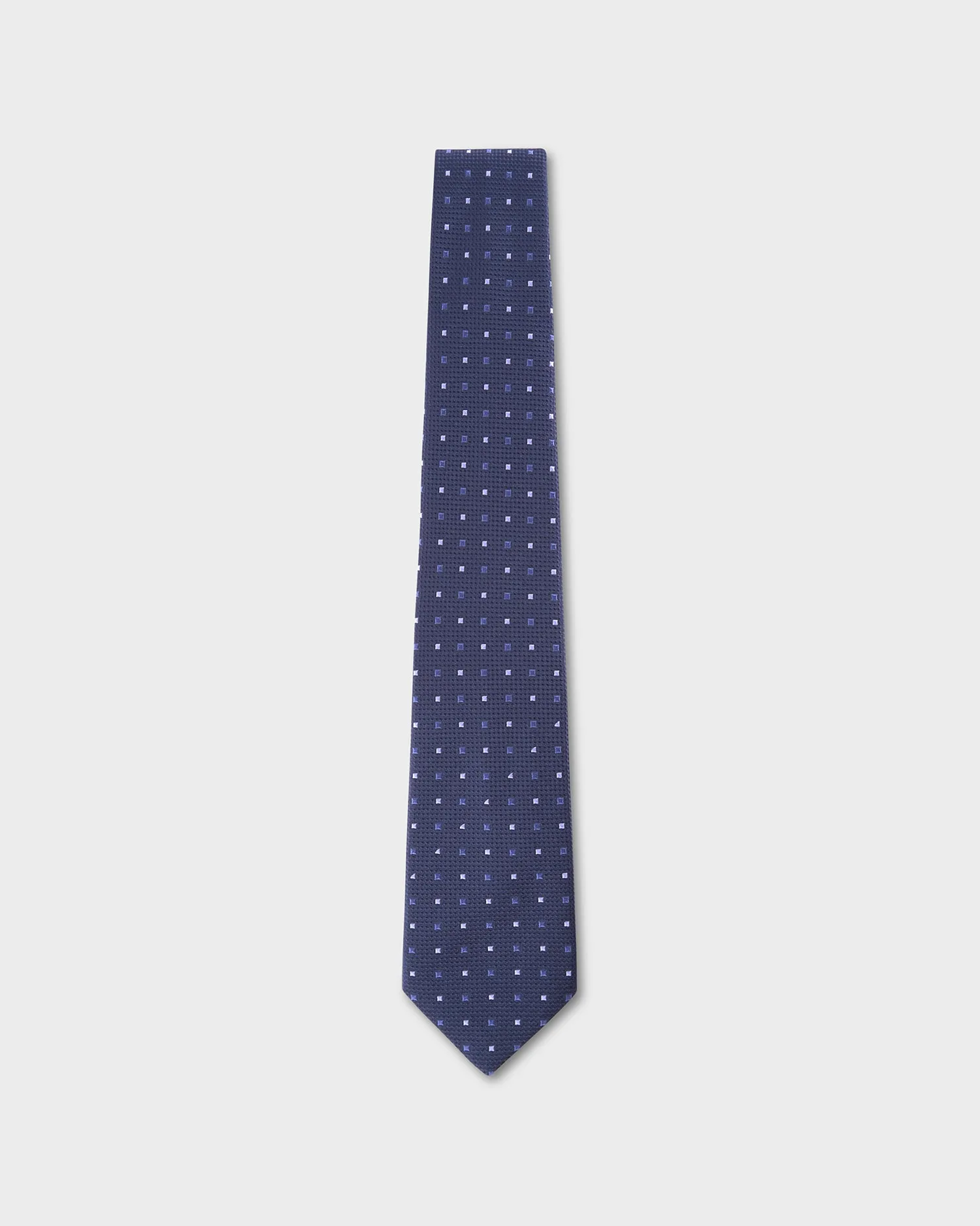 Dark Blue Square Pattern Tie