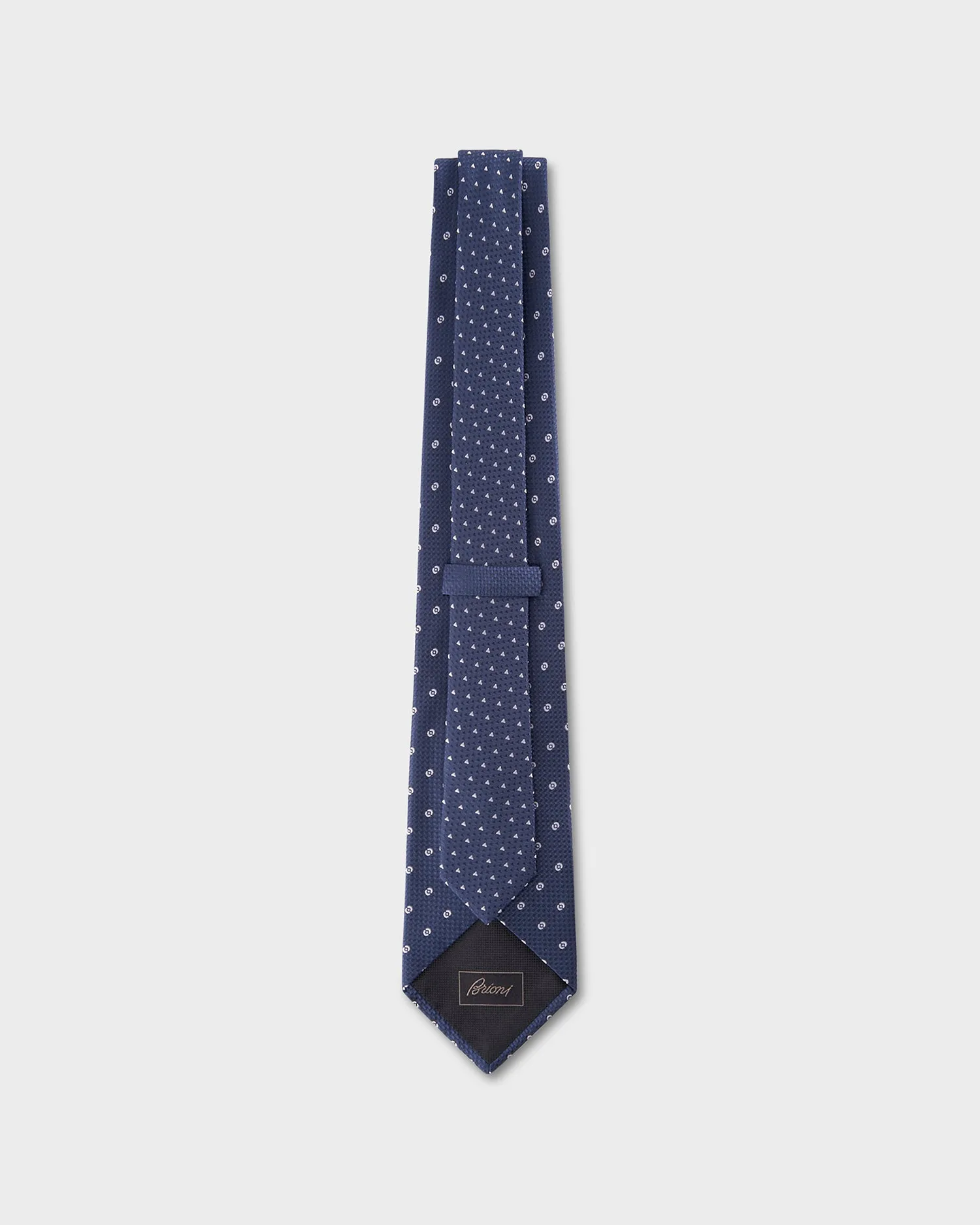 Dark Blue With Deep Green And White Spots Tie