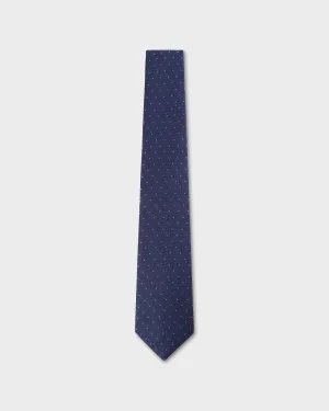Dark Blue With Light Blue Spot Pattern Tie