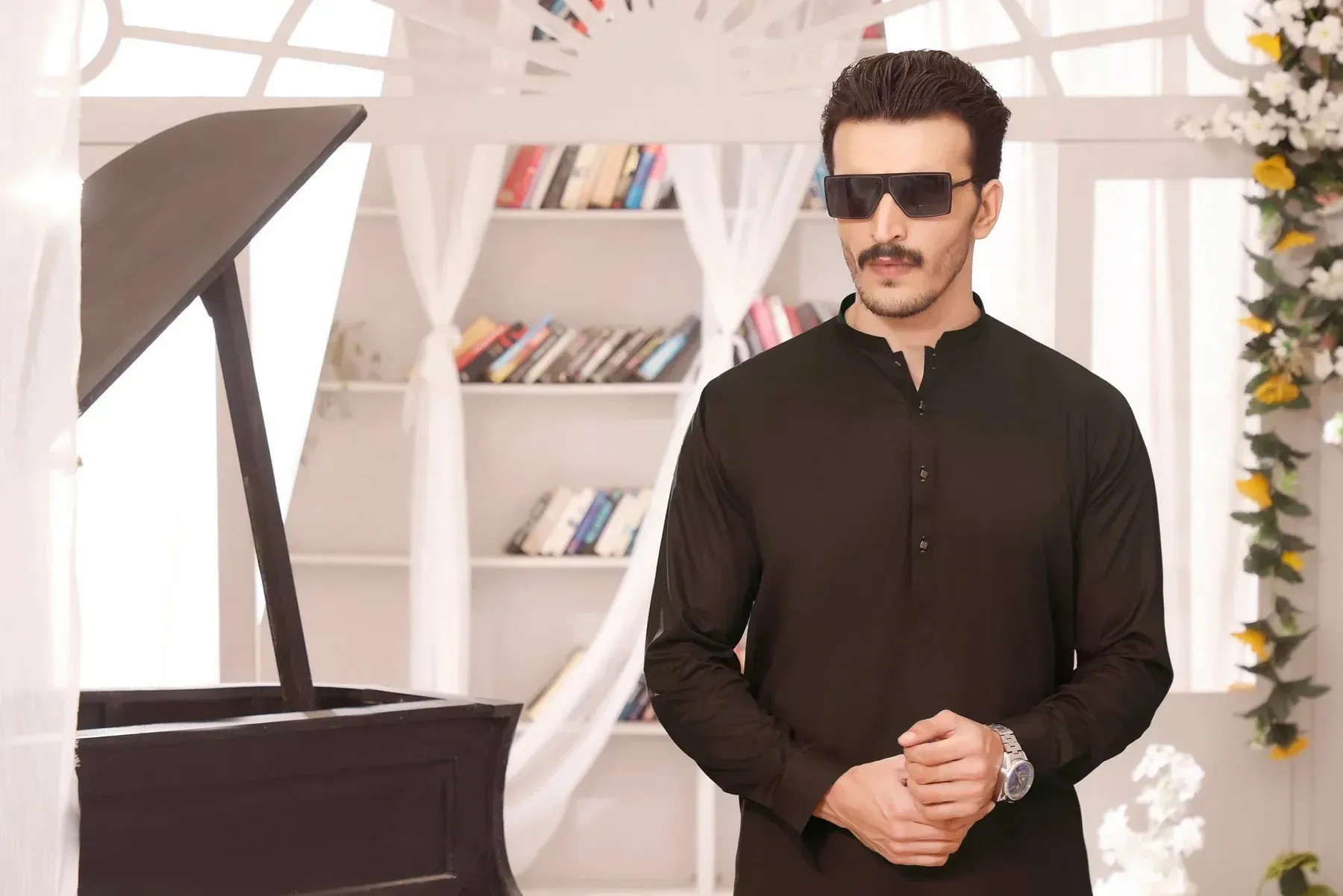 Dark Brown Shalwar Kameez for Men