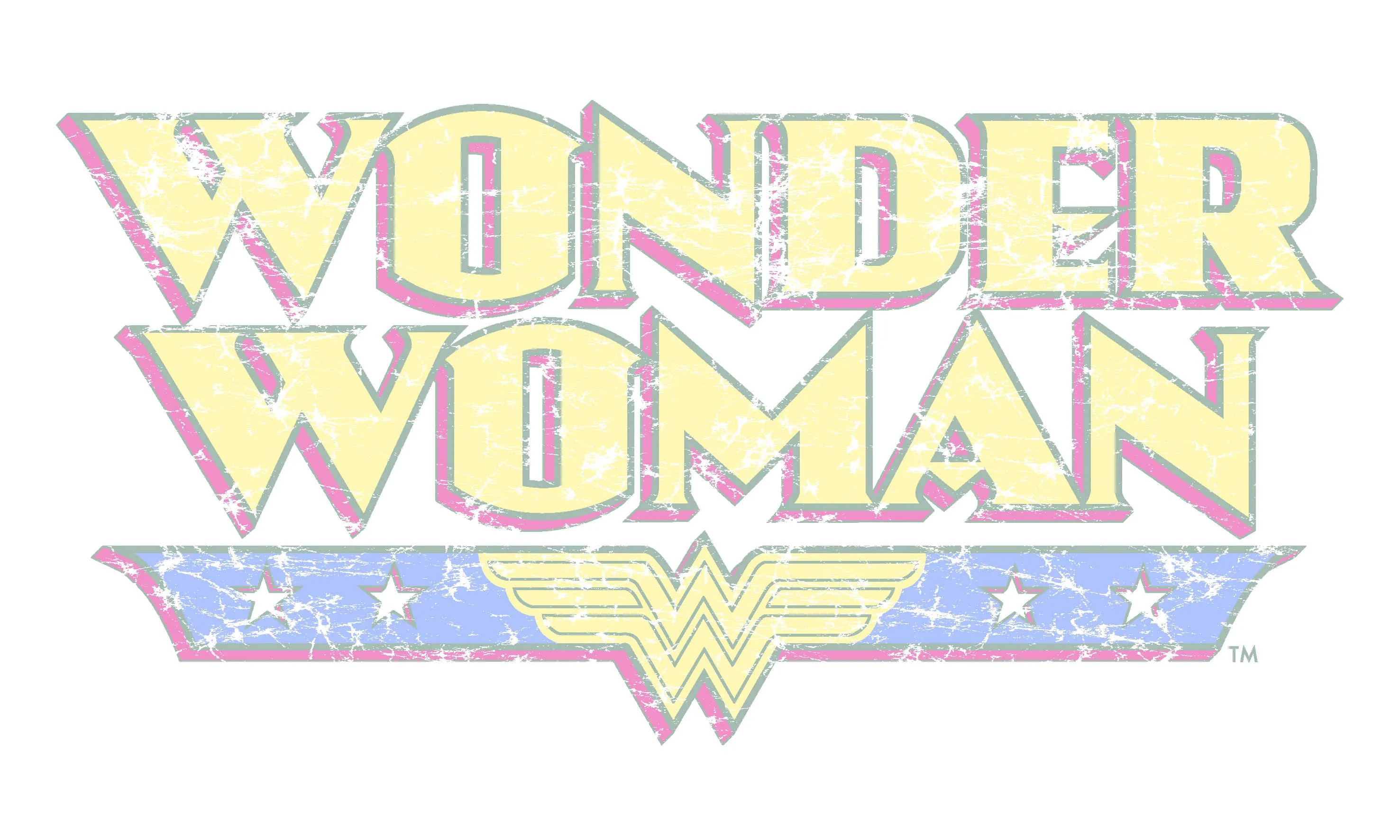 DC Comics Wonder Woman Logo Vintage Official Women's T-shirt (White)