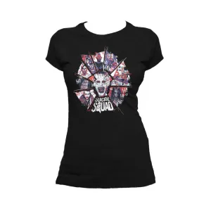 DC Suicide Squad Shattered Official Women's T-shirt (Black)