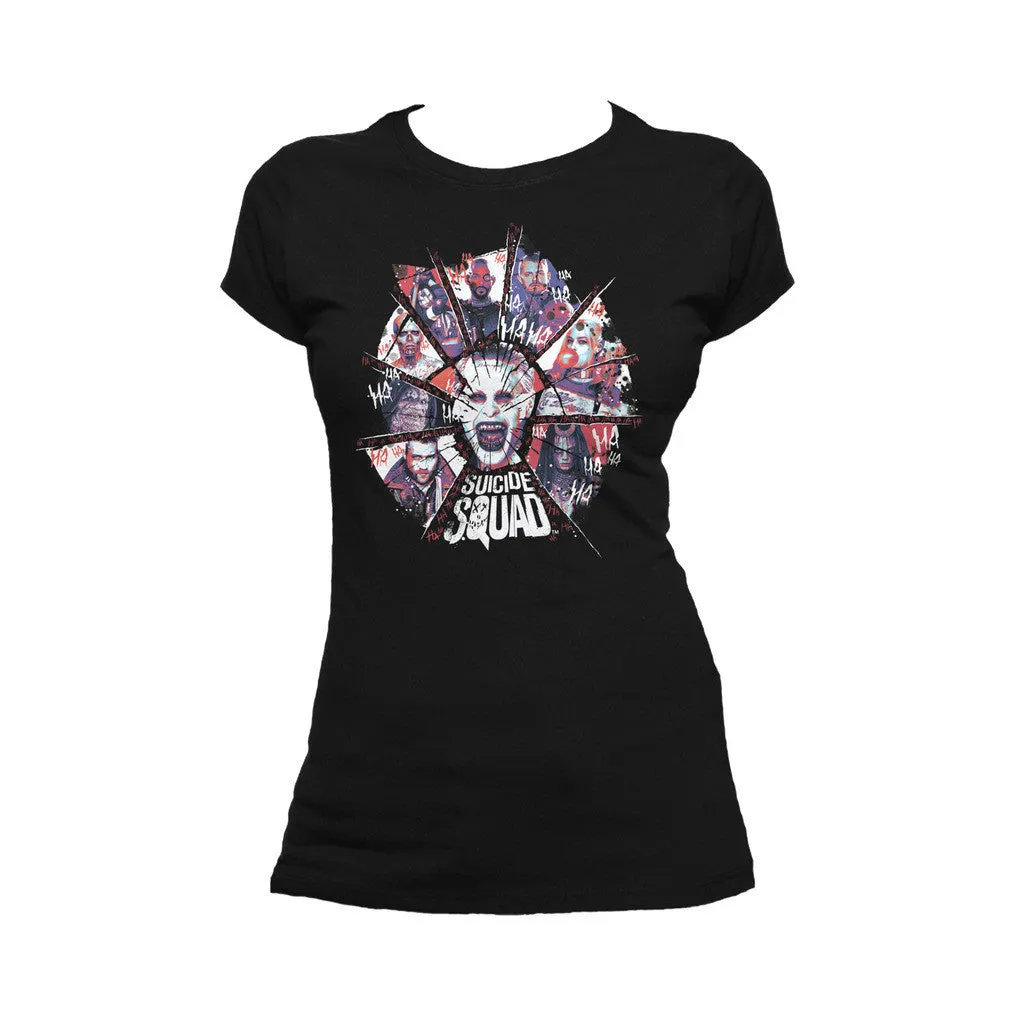 DC Suicide Squad Shattered Official Women's T-shirt (Black)