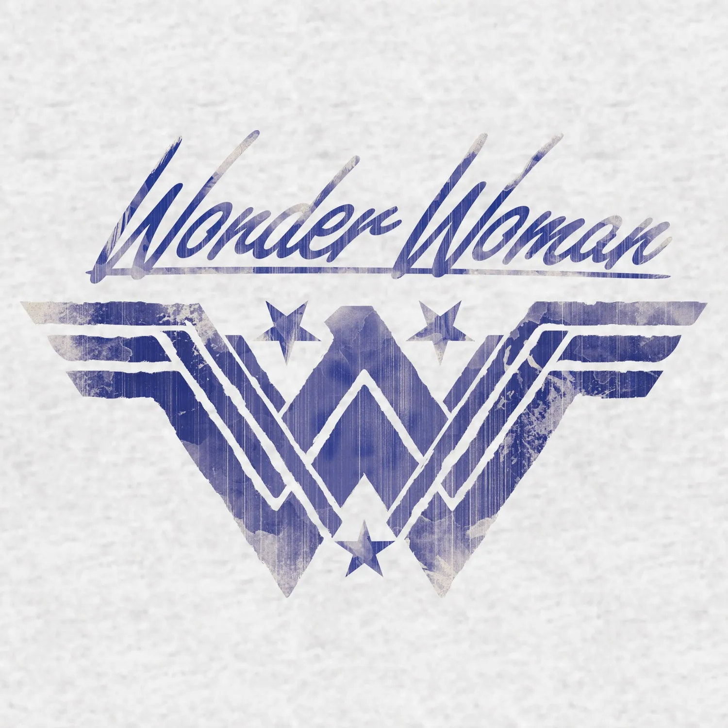 DC Wonder Woman  Logo Watermark Official Women's T-shirt (Heather Grey)